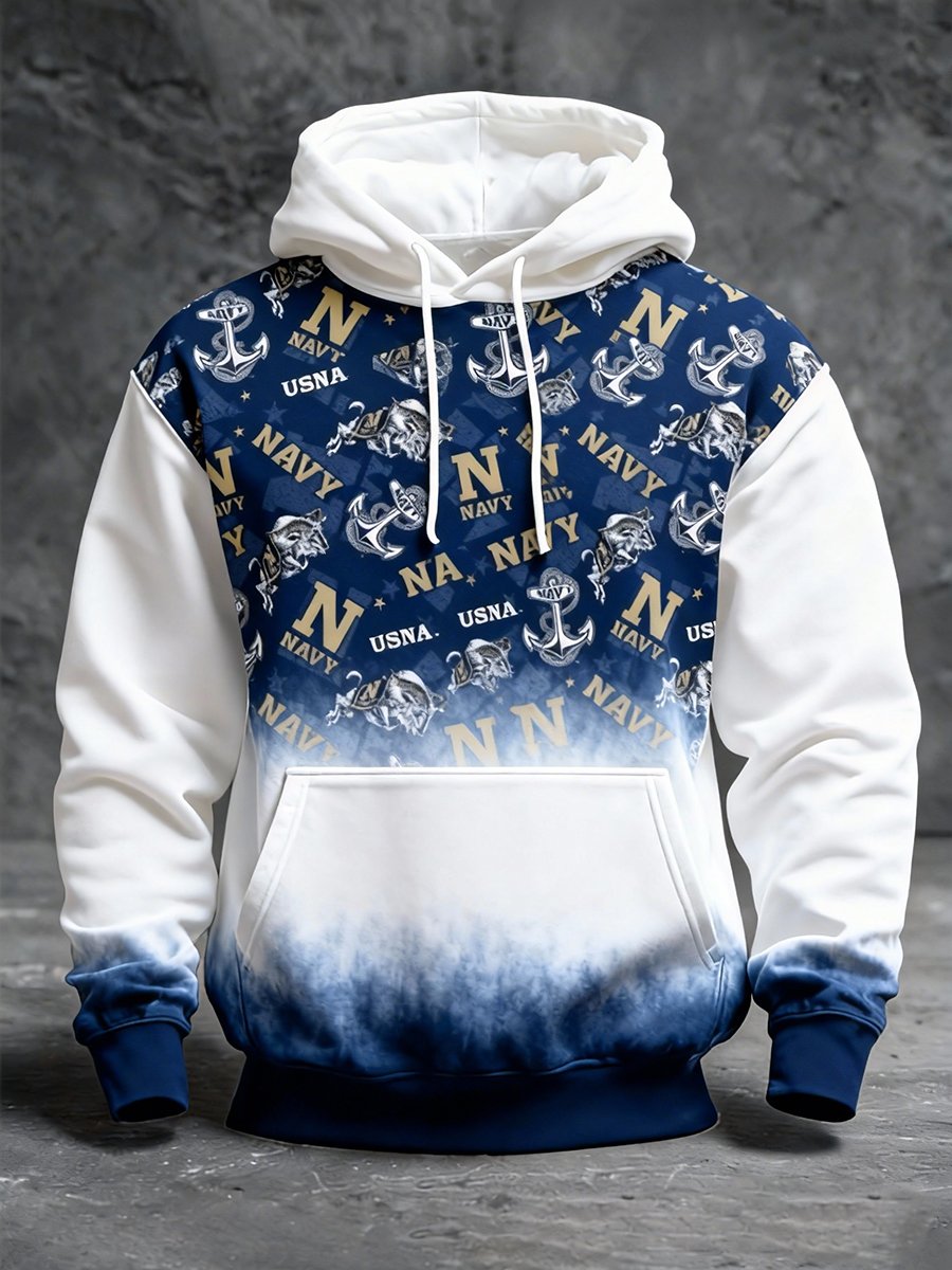Men's Vintage US Navy 250th Anniversary All-Over Print Hoodie
