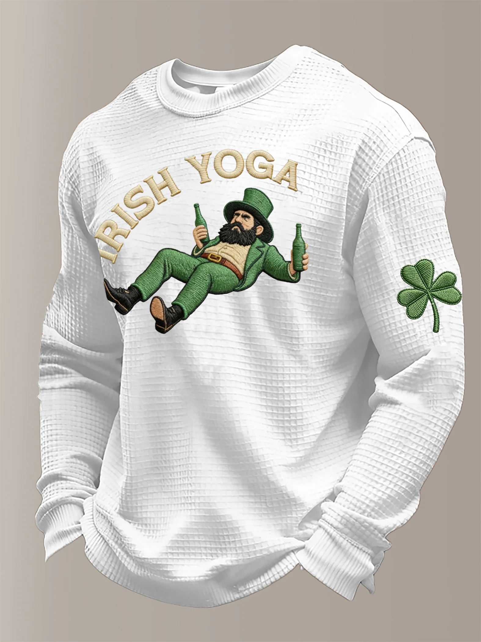 Men's St. Patrick's Day Printed Long-Sleeved T-shirt