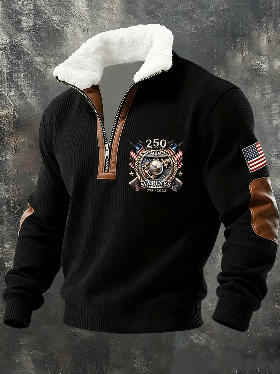 Men's vintage sweatshirt commemorating the 250th anniversary of the Navy.