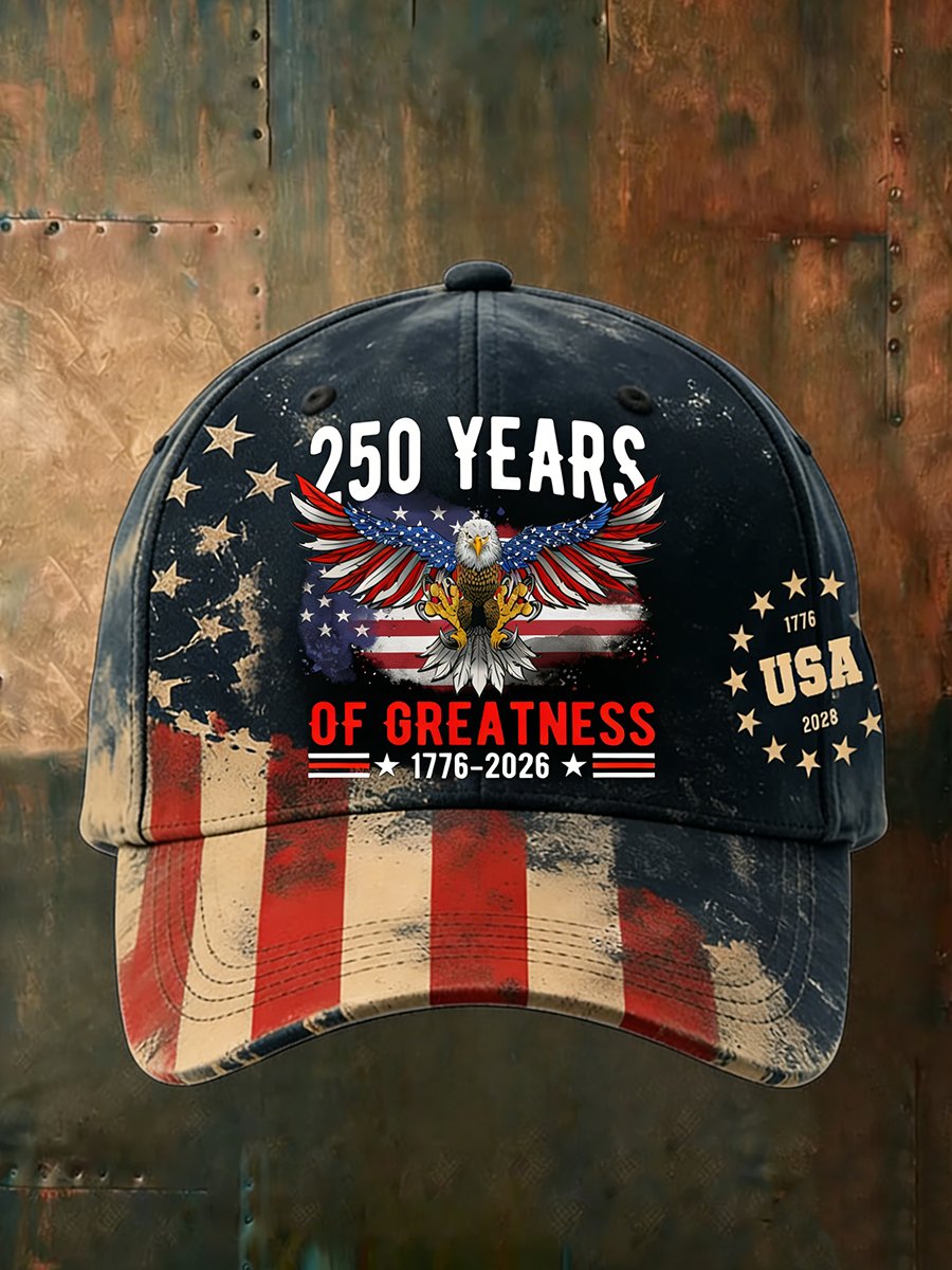 250th Anniversary of the Founding of the United States Printed Baseball Cap