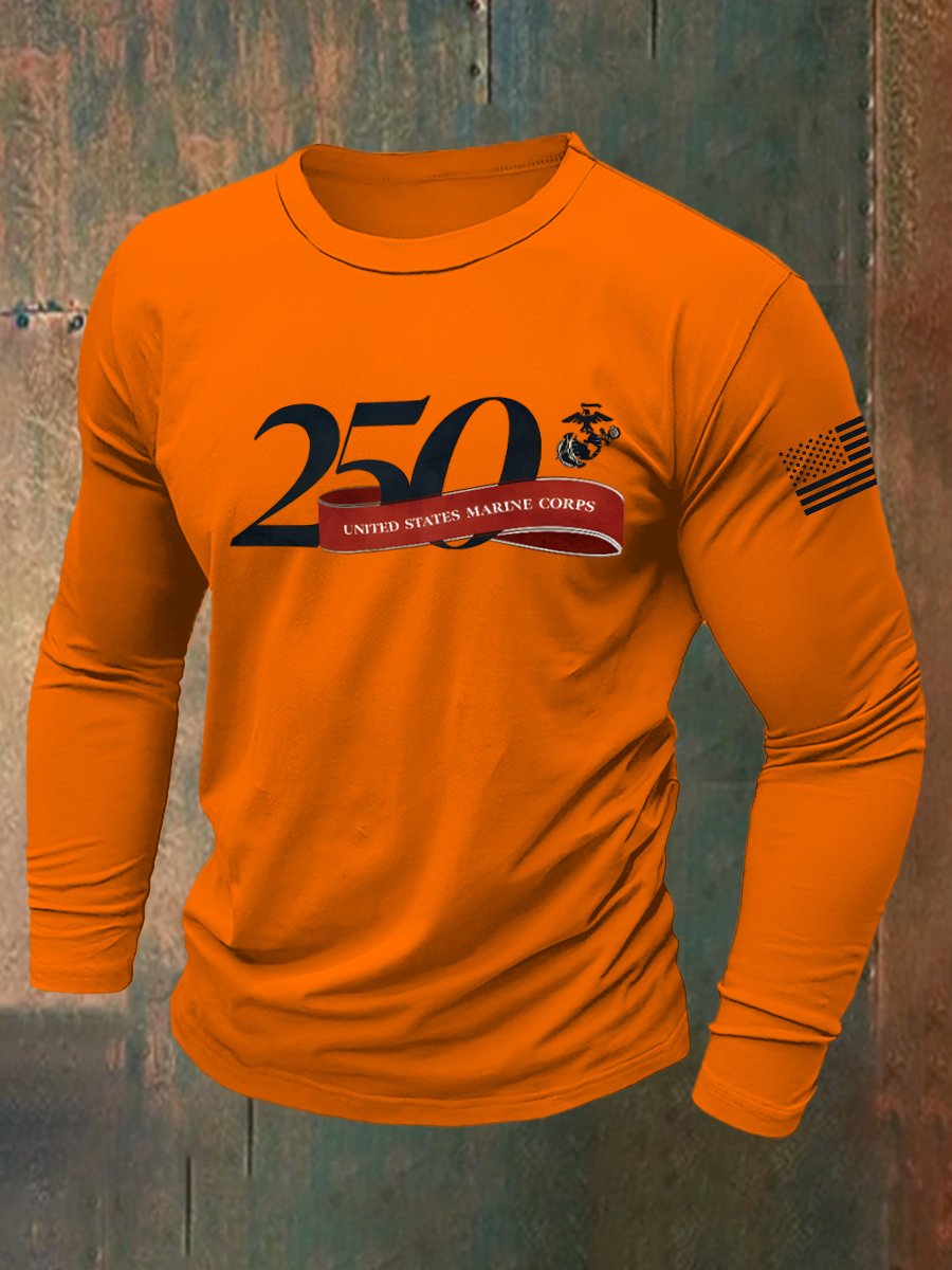 Men's Retro American 250th Anniversary Long-Sleeved T-Shirt
