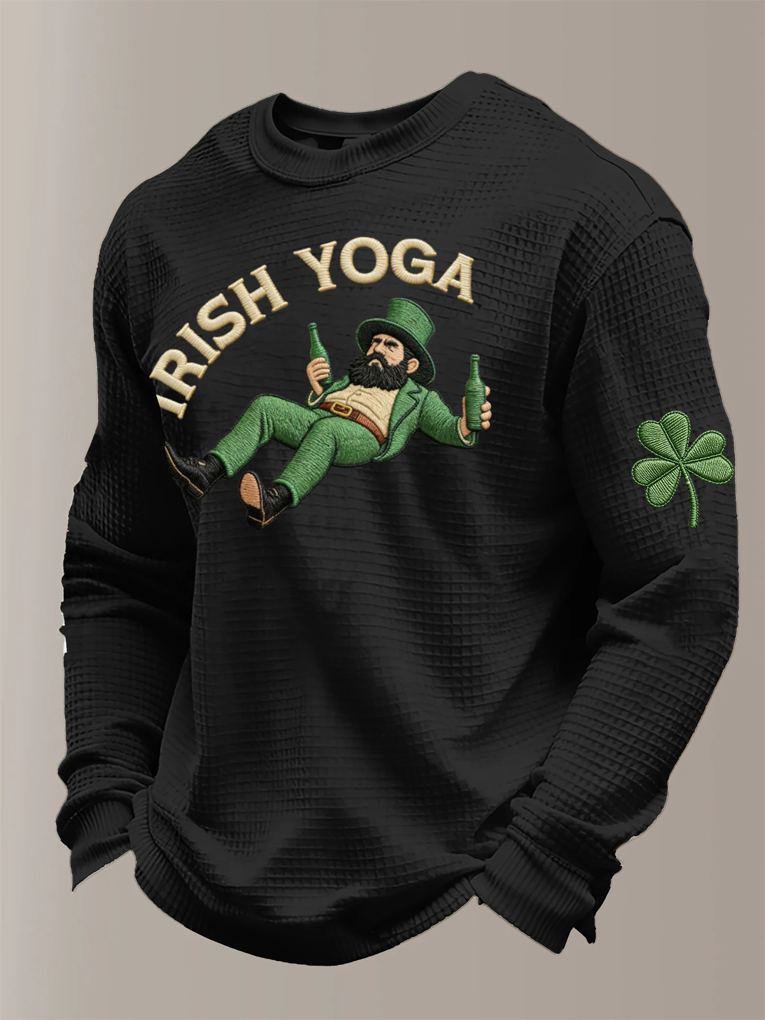 Men's St. Patrick's Day Printed Long-Sleeved T-shirt