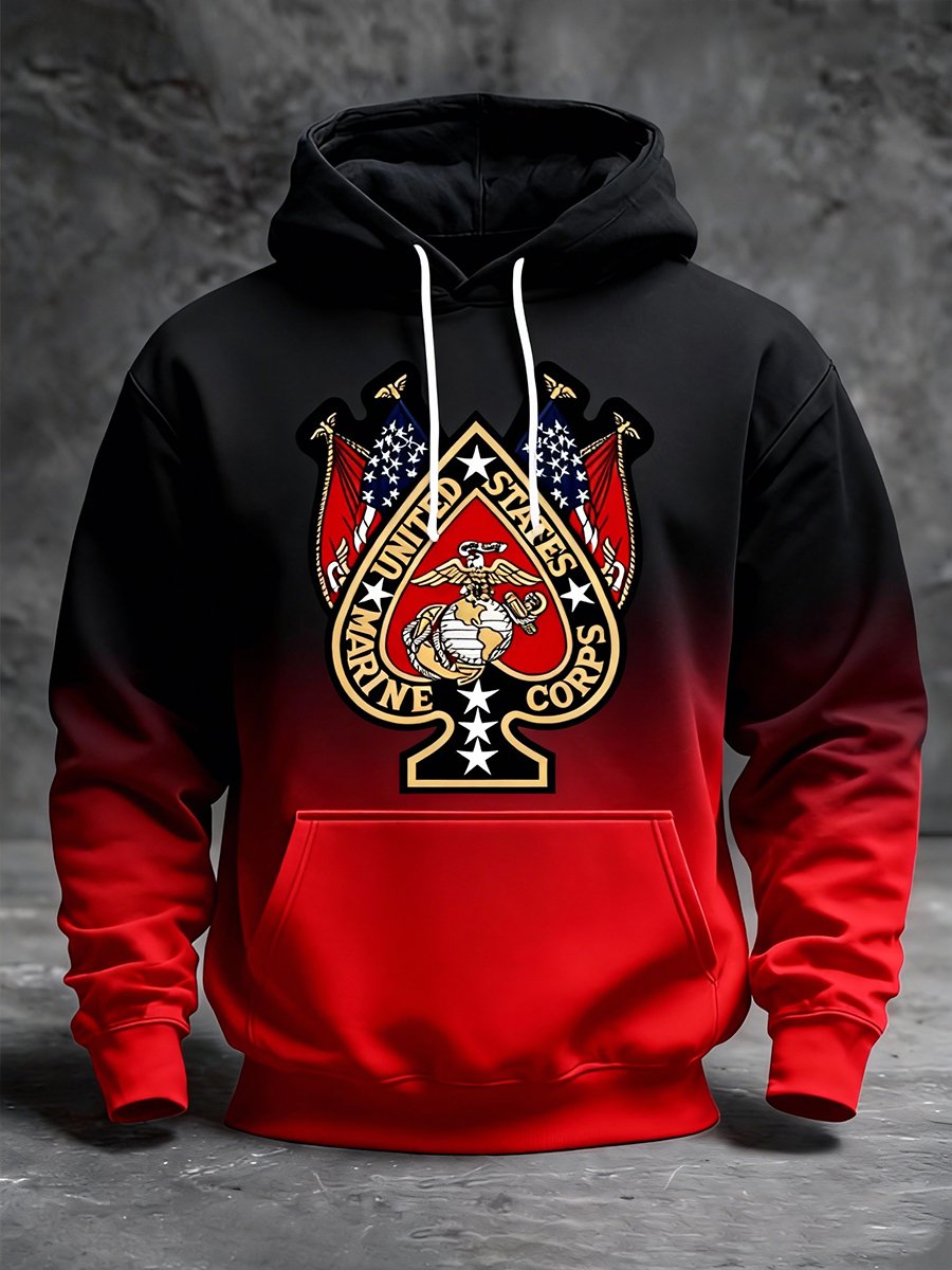 Men's Retro US Navy 250th Anniversary Gradient Hoodie