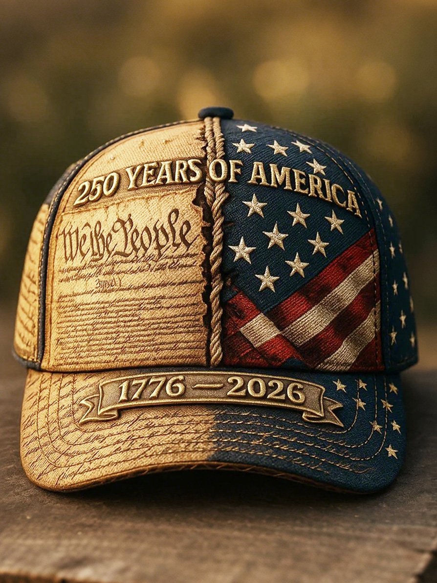 250th Anniversary of the Founding of the United States Printed Baseball Cap