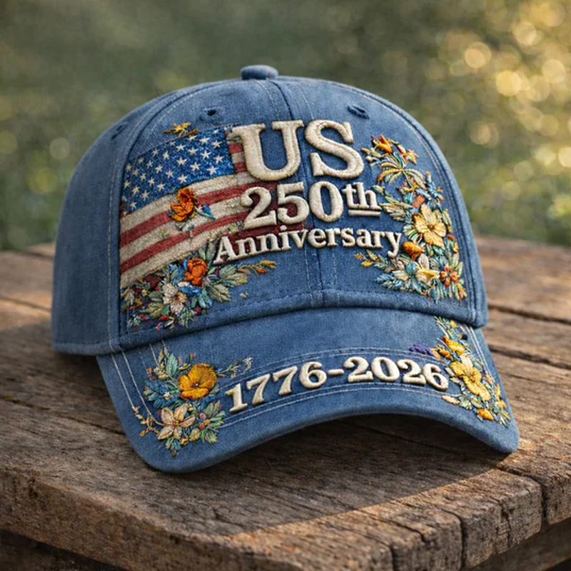 🏆Hand-Embroidered Artisan Cap💖US 250th Anniversary Casual Hat