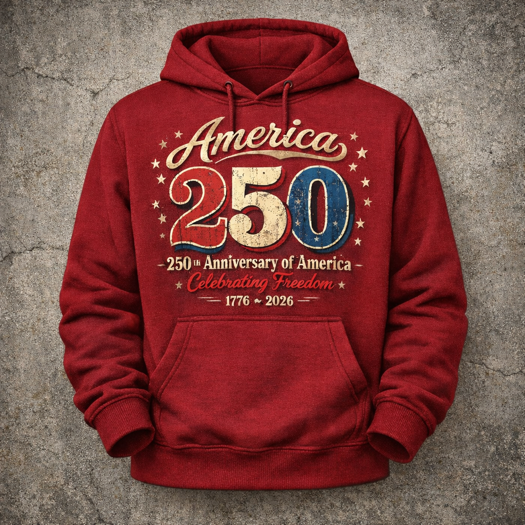 US 250th Anniversary Art Print Casual Hoodie