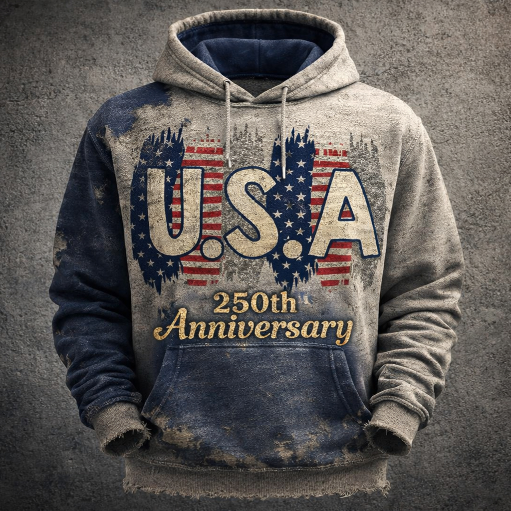 US 250th Anniversary Art Print Casual Hoodie