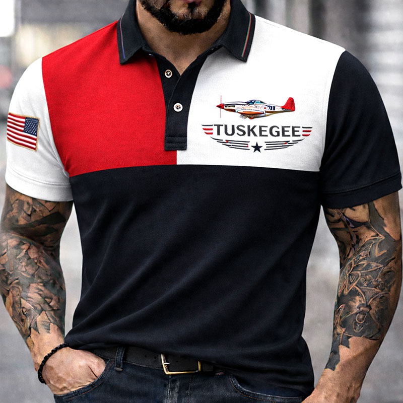 Tuskegee Airmen Casual Short Sleeve Polo Shirt