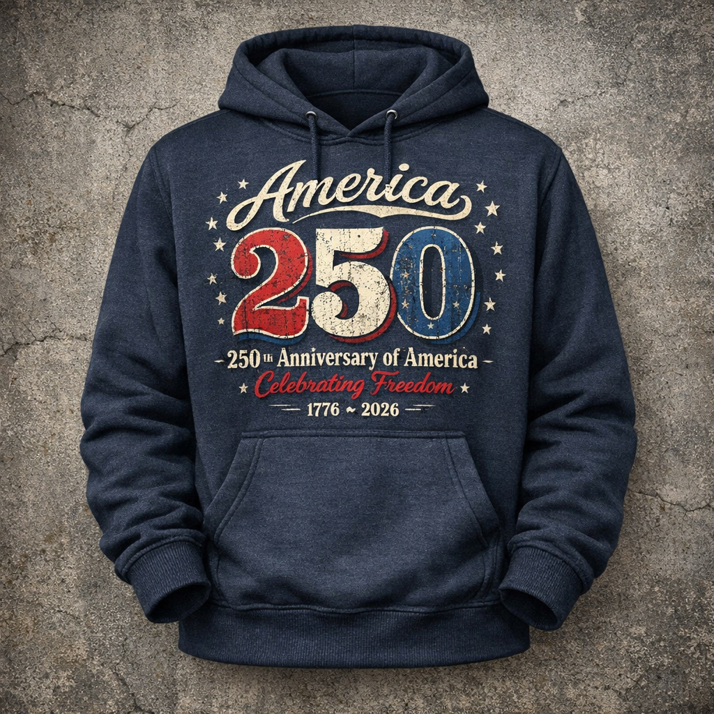 US 250th Anniversary Art Print Casual Hoodie