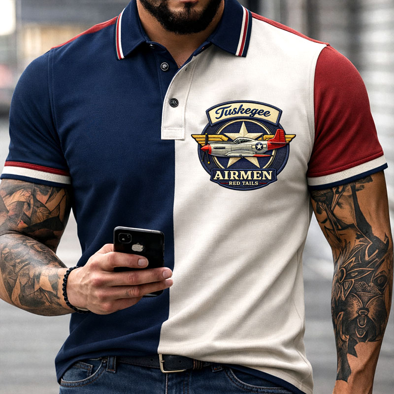 Tuskegee Airmen Casual Short Sleeve Polo Shirt