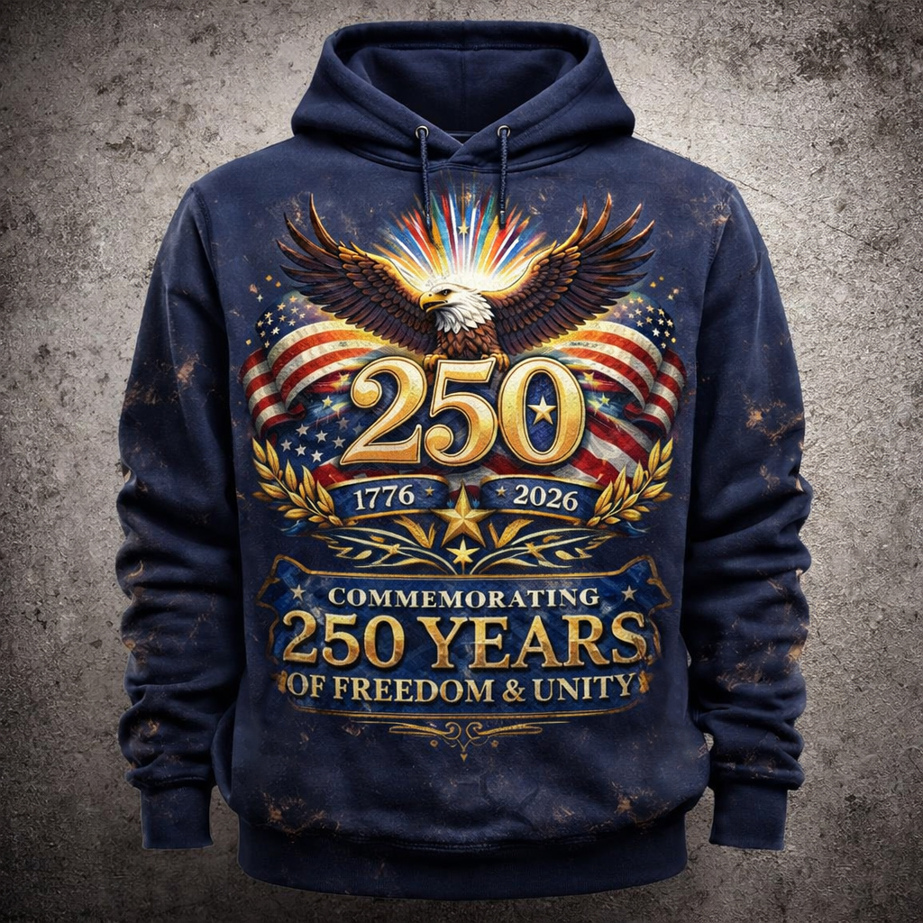 US 250th Anniversary Art Print Casual Hoodie
