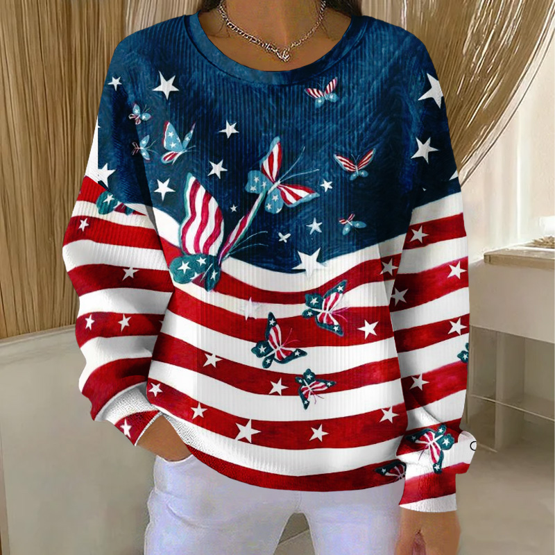Women's American 250th Anniversary Art Print Casual Sweatshirt