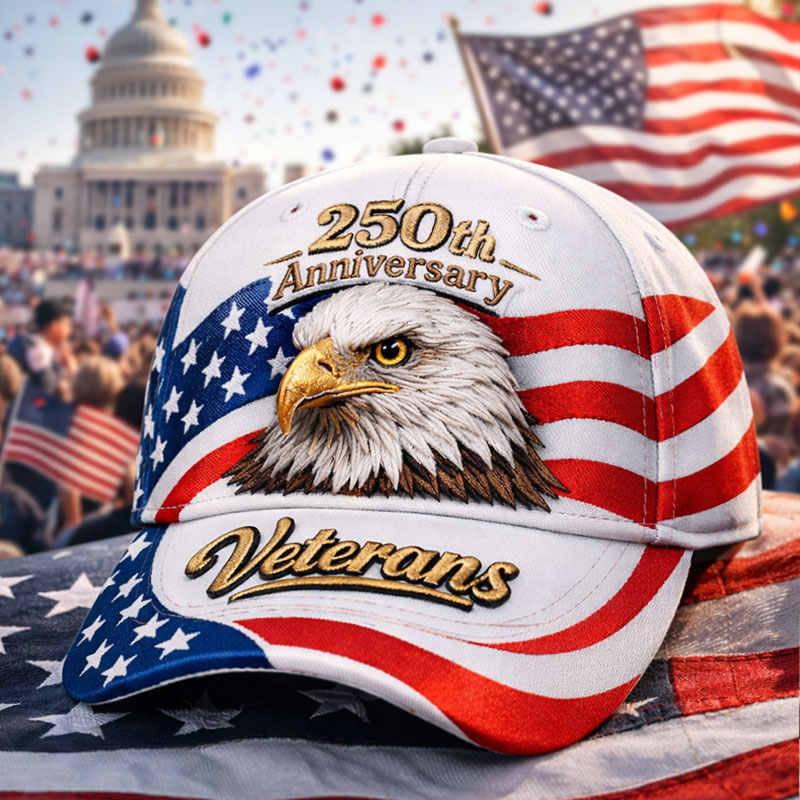 250th Anniversary Veterans Art Print Casual Hat