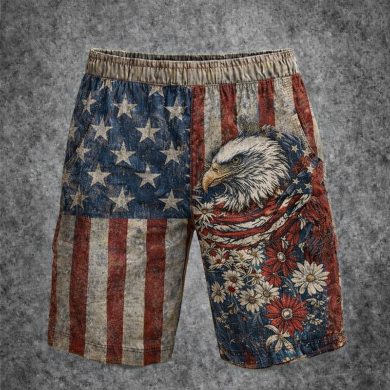 US 250th Anniversary Flag Art Print Shorts