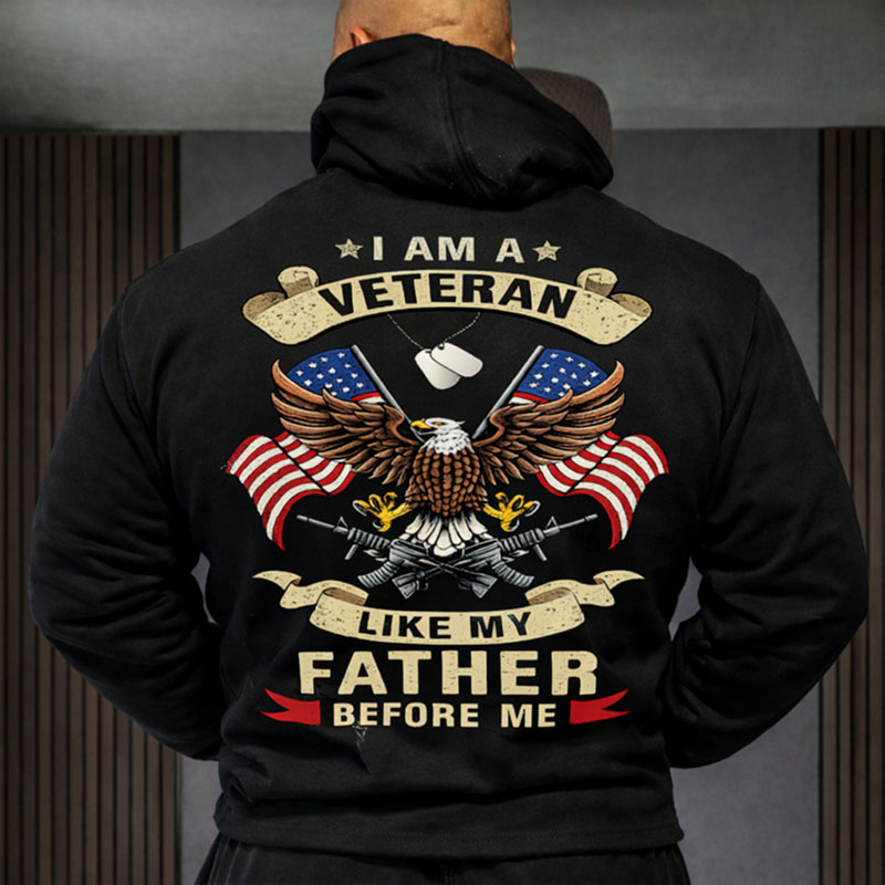 Veterans Art Print Casual Hoodie