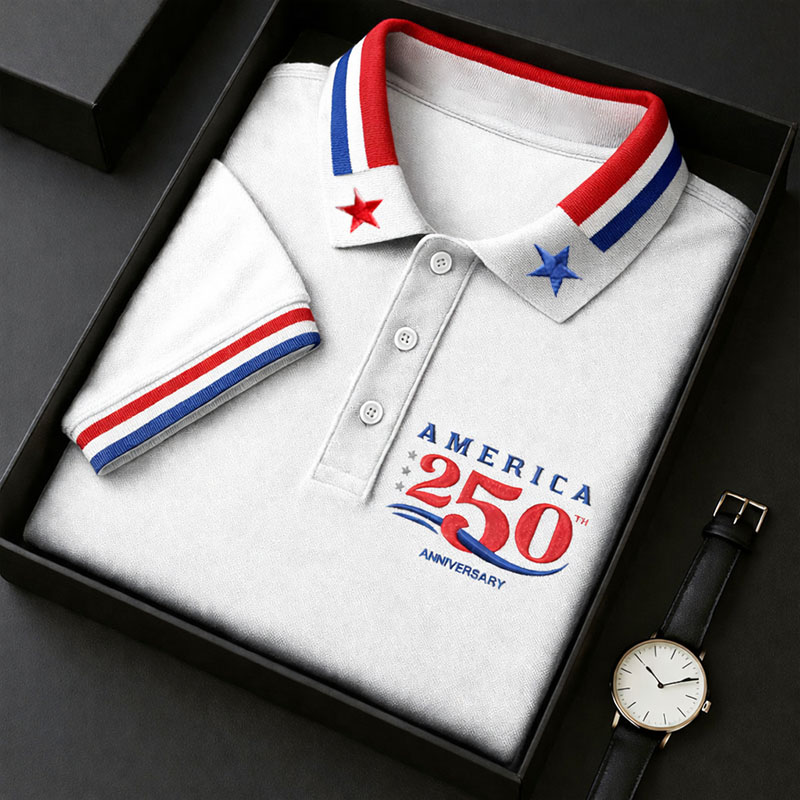 US 250th Anniversary  Art Casual Short Sleeve Polo Shirt