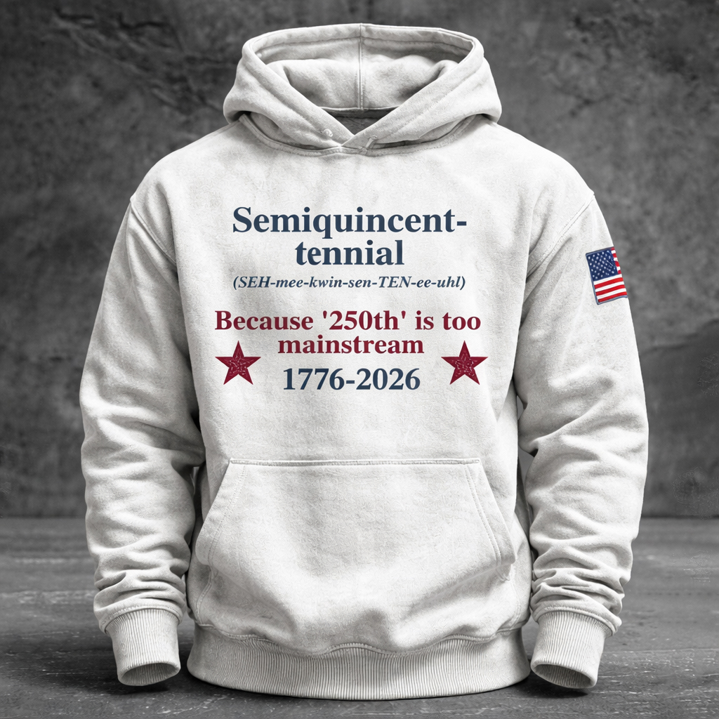 US 250th Anniversary Print Casual Hoodie