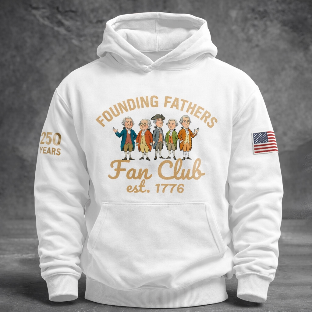 US 250th Anniversary Print Casual Hoodie