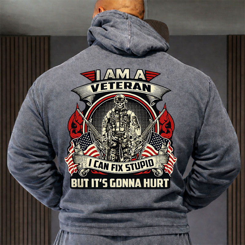 Veterans Art Print Casual Hoodie