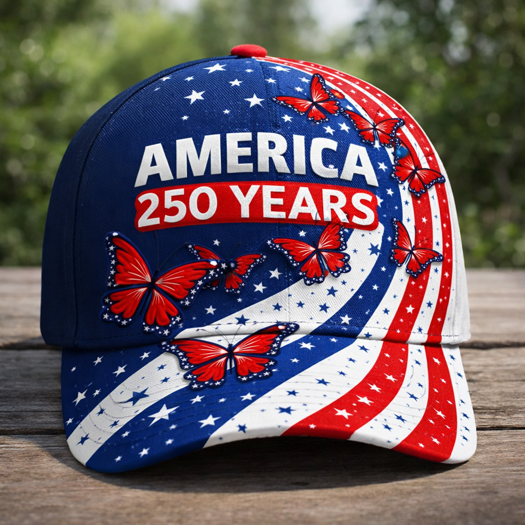 US 250th Anniversary Art Print Casual Hat