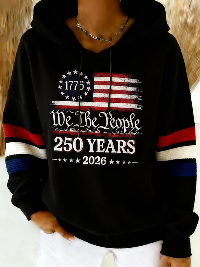 Women's Vintage America 250th Anniversary Faith Print Hoodie