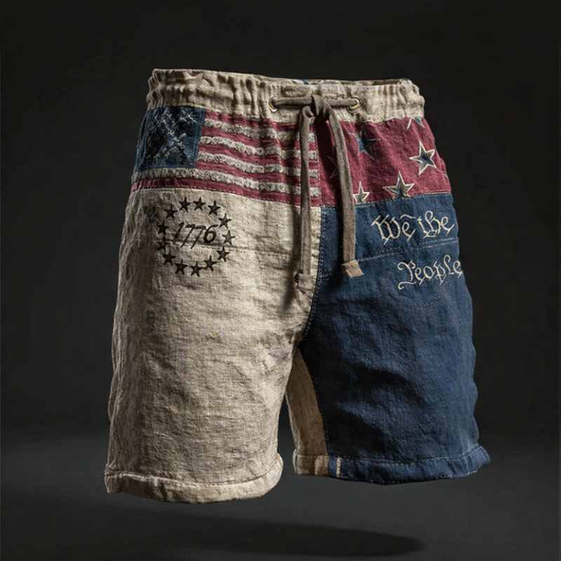 US 250th Anniversary Flag Art Print Shorts