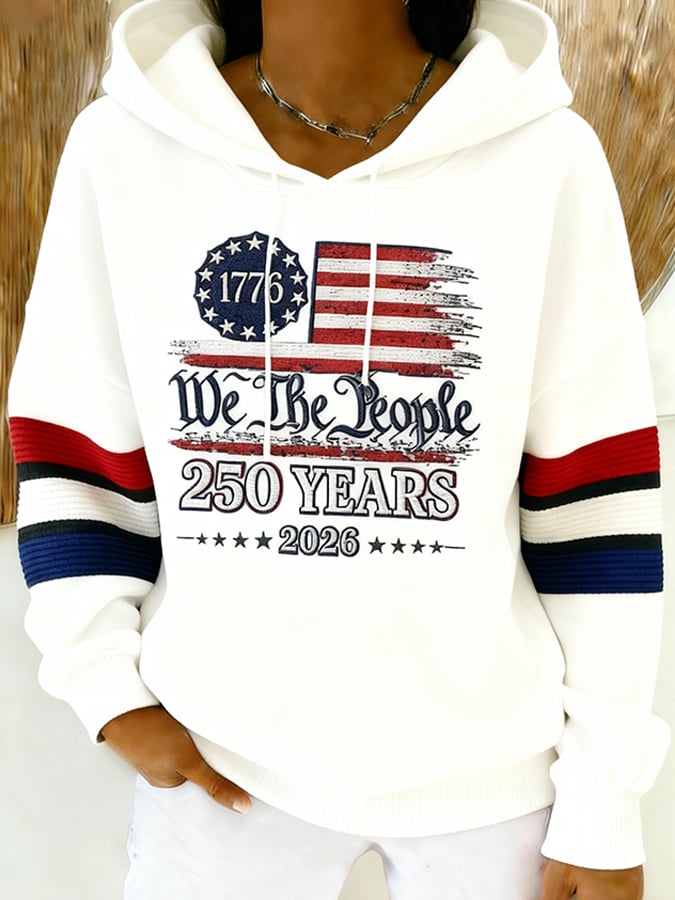 Women's Vintage America 250th Anniversary Faith Print Hoodie