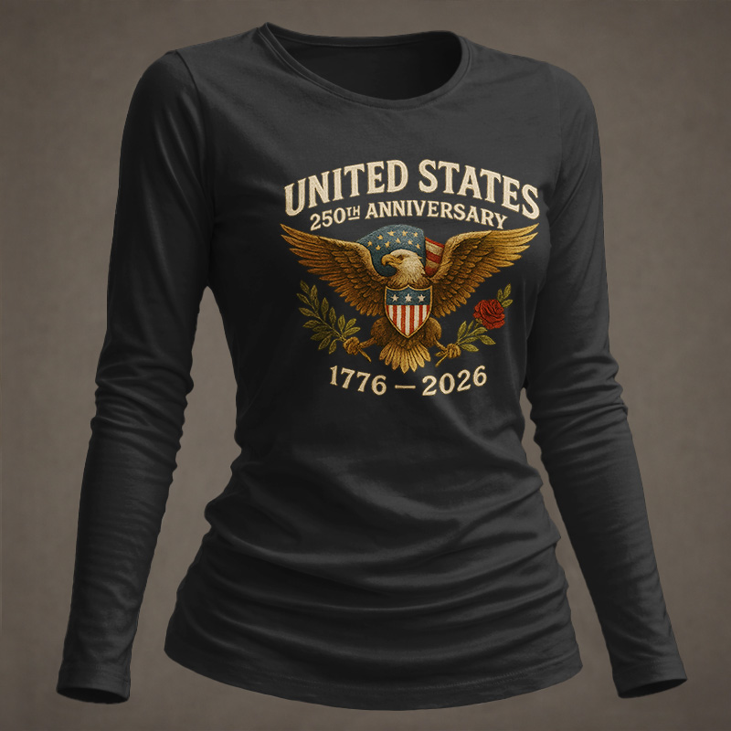 American 250th Anniversary Print Long-Sleeve T-Shirt