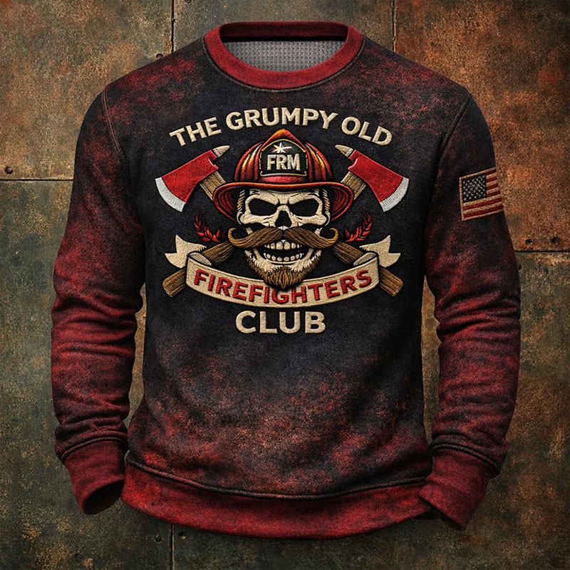 Firefighters’ Club Art Print Long-Sleeve T-Shirt
