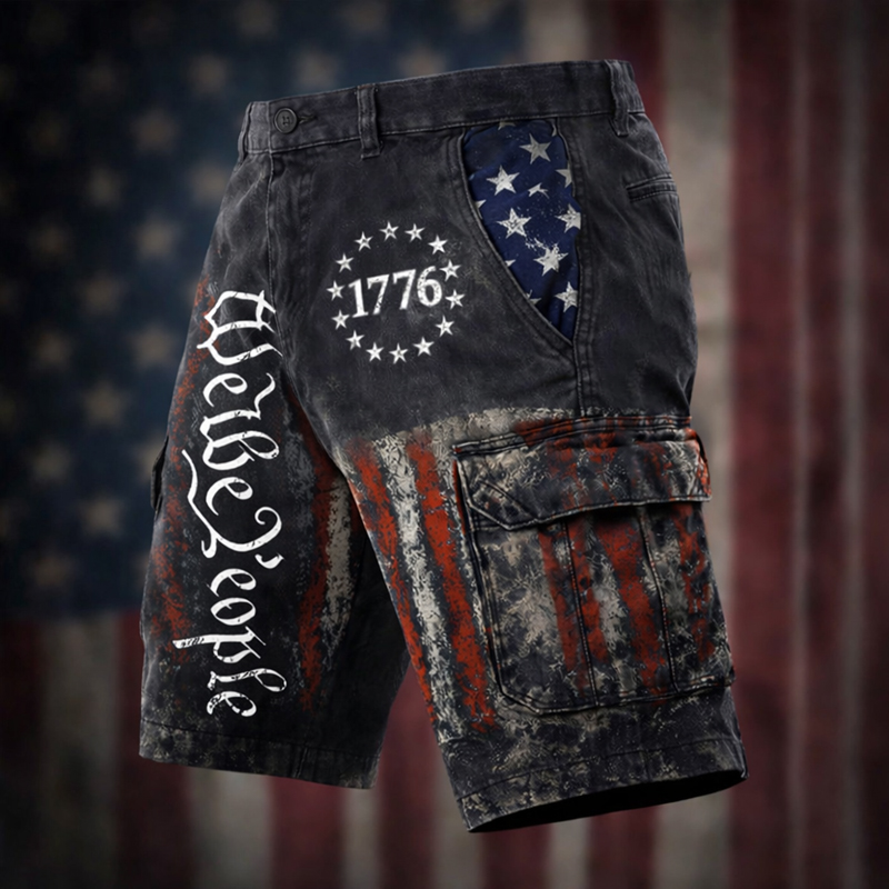 US 250th Anniversary Flag Art Print Shorts