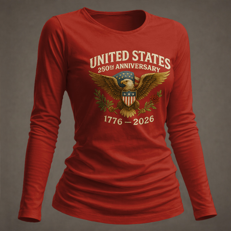 American 250th Anniversary Print Long-Sleeve T-Shirt