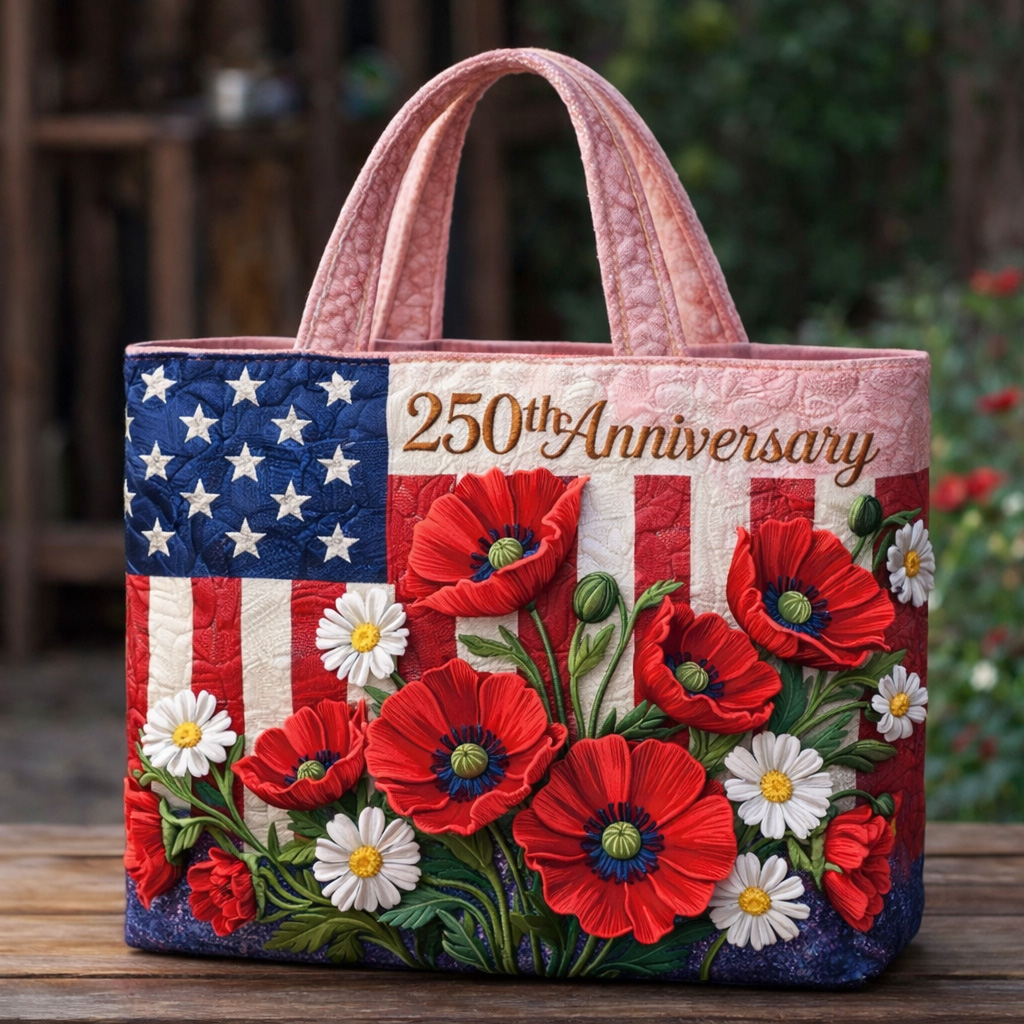 US 250th Anniversary Retro Art Casual Tote Bag