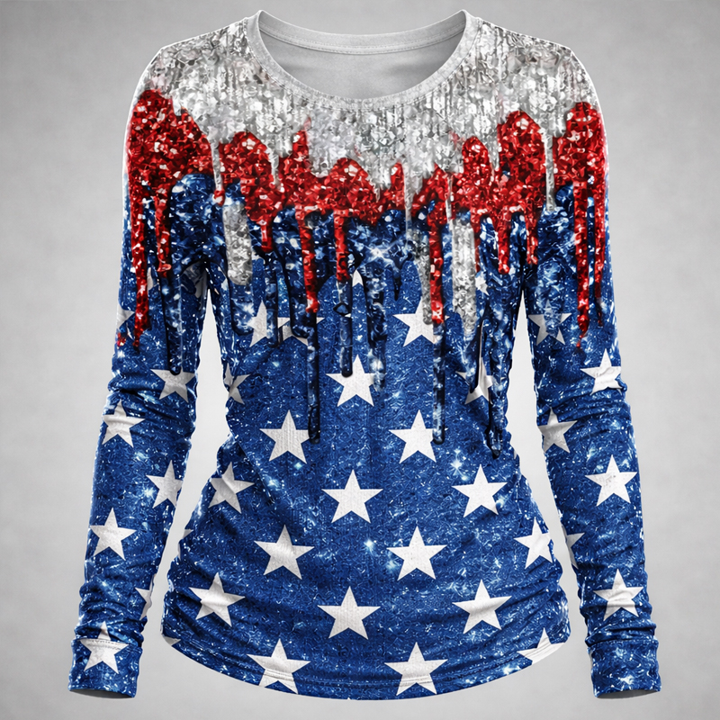 American 250th Anniversary Art Print Long-Sleeve T-Shirt