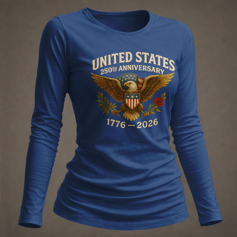 American 250th Anniversary Print Long-Sleeve T-Shirt