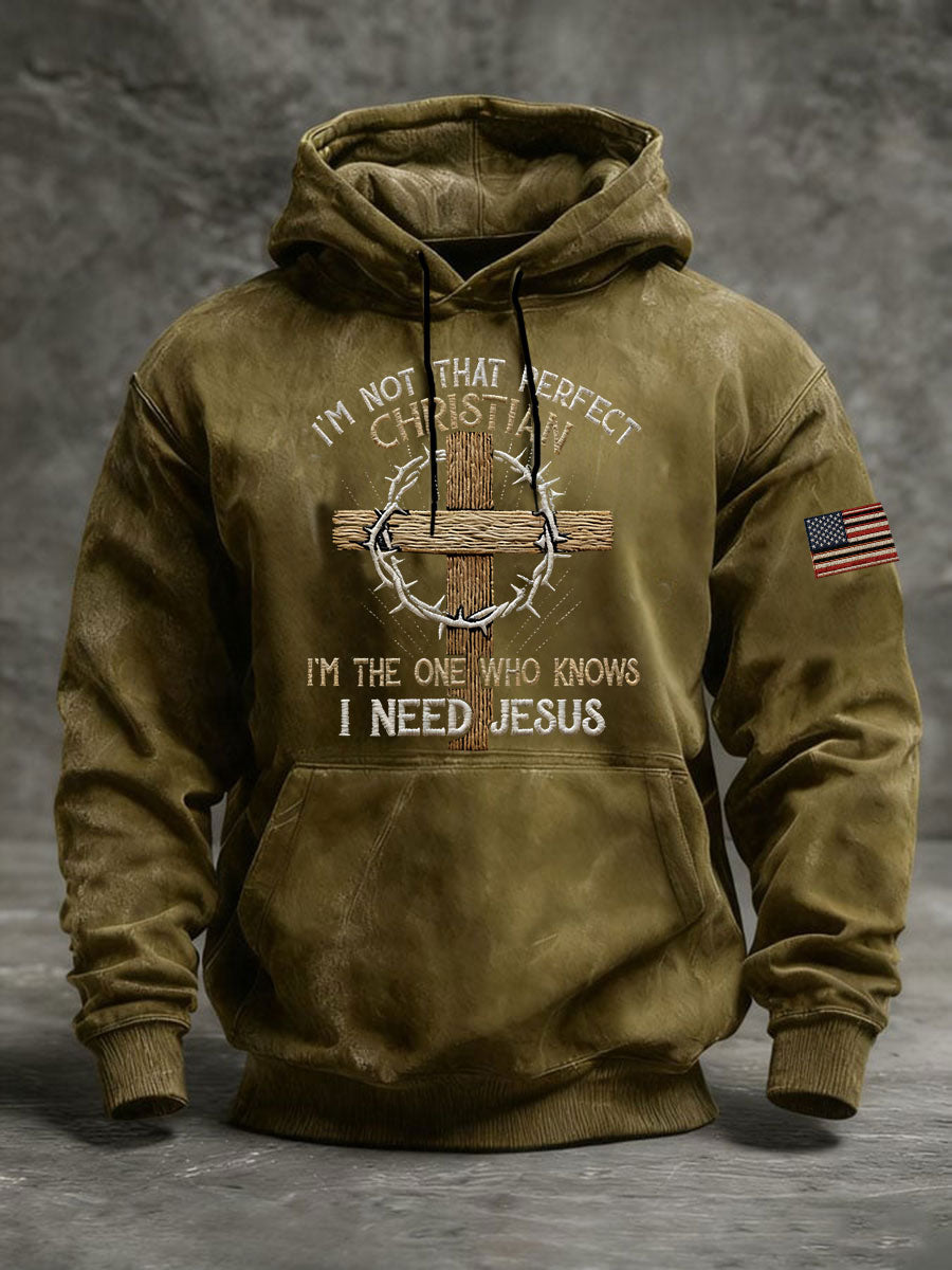Men's I'm Not That Perfect I Need Jesus Hoodie