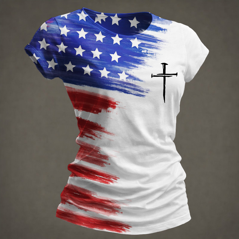 US 250th Anniversary Faith Art Print Short-Sleeve T-Shirt