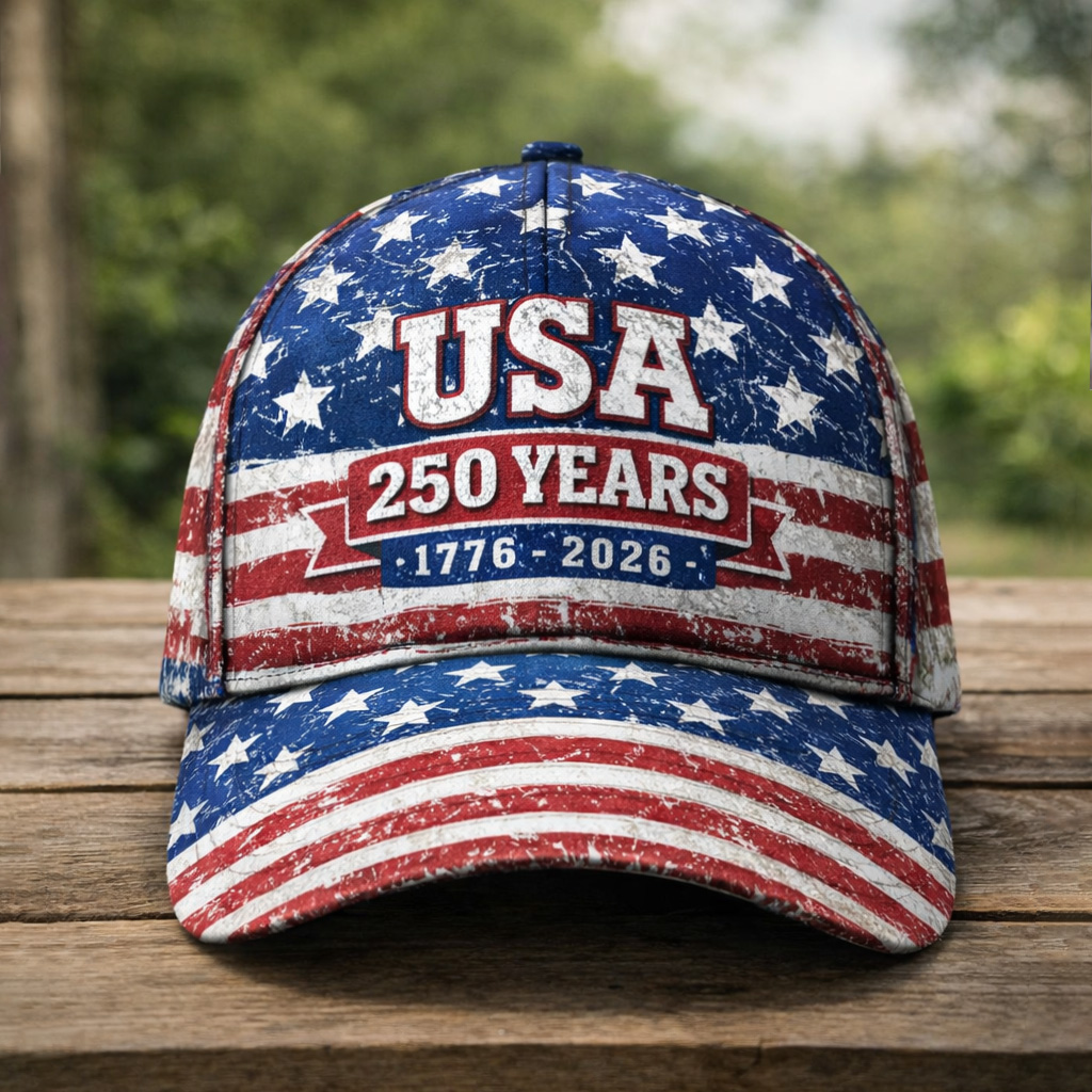 US 250th Anniversary Art Print Casual Hat