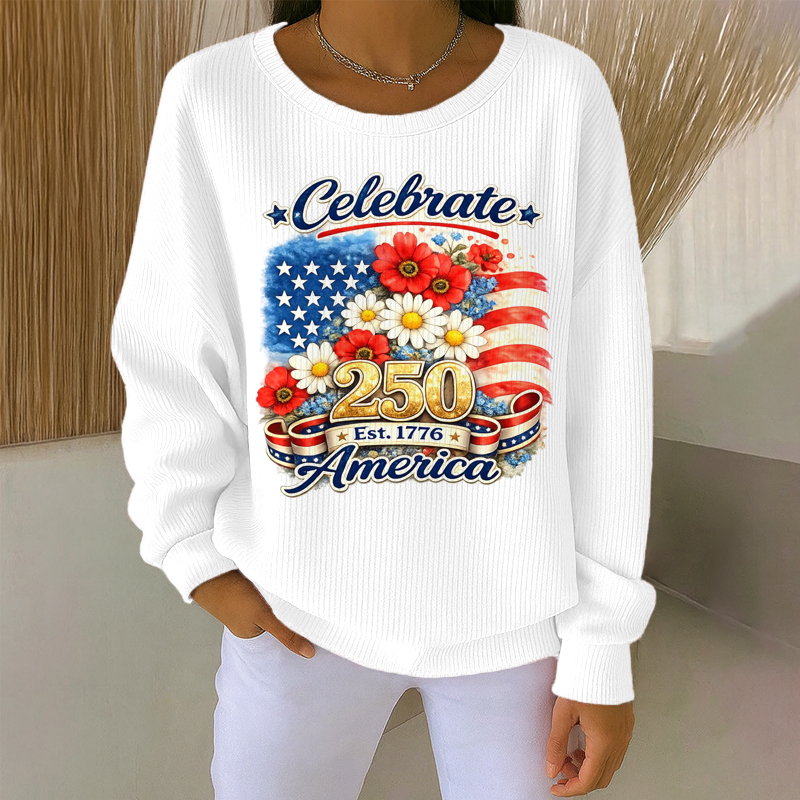 250th Anniversary Art Printed Casual Sweatshirt