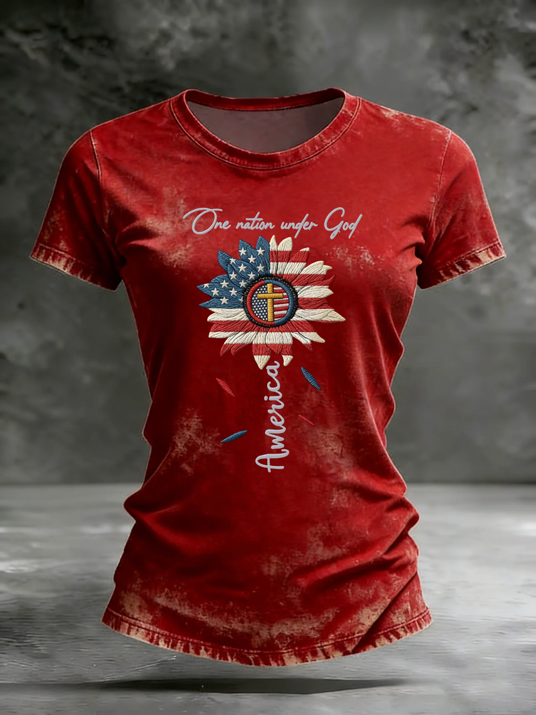 Women's casual T-shirt with the slogan 