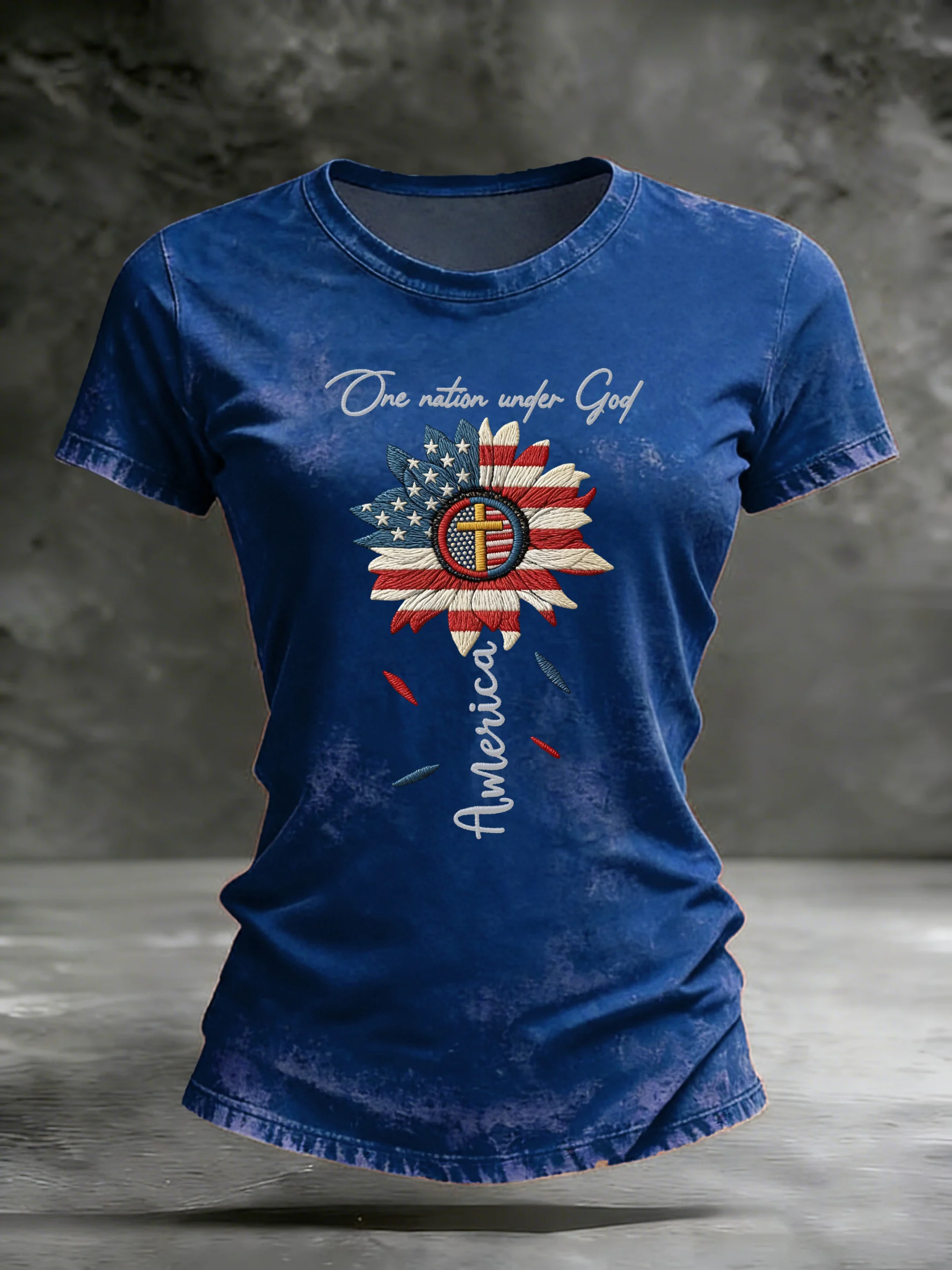 Women's casual T-shirt with the slogan 