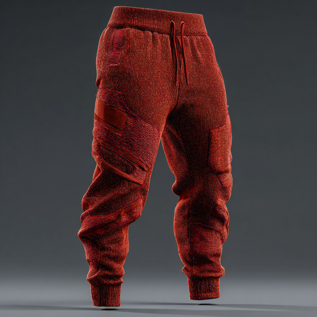 Men's Line Art Knitted Thermal Pants