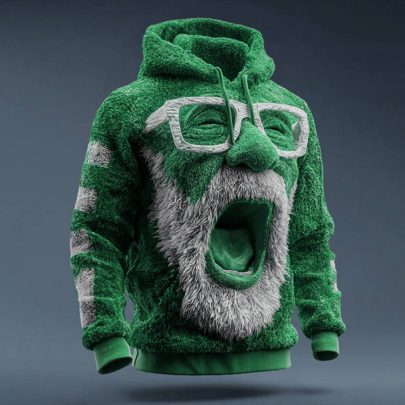 Ugly Christmas Sweater Funny Santa Claus Unisex Hooded Hoodie