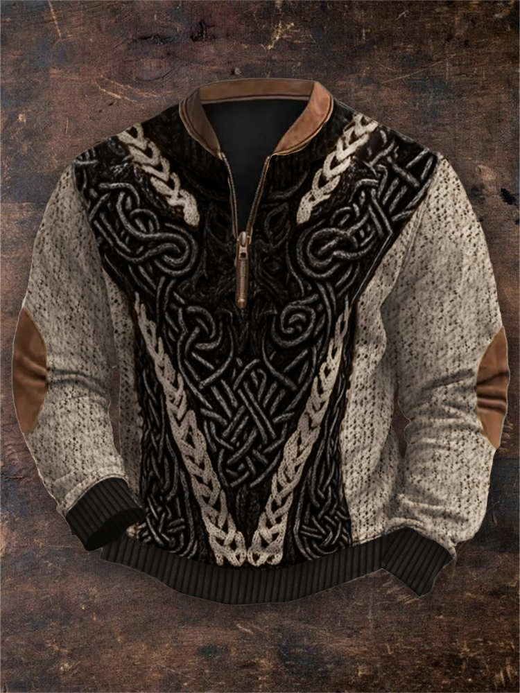 Men's Viking Wolf Inspired Celtic Chunky Cozy Sweatshirt