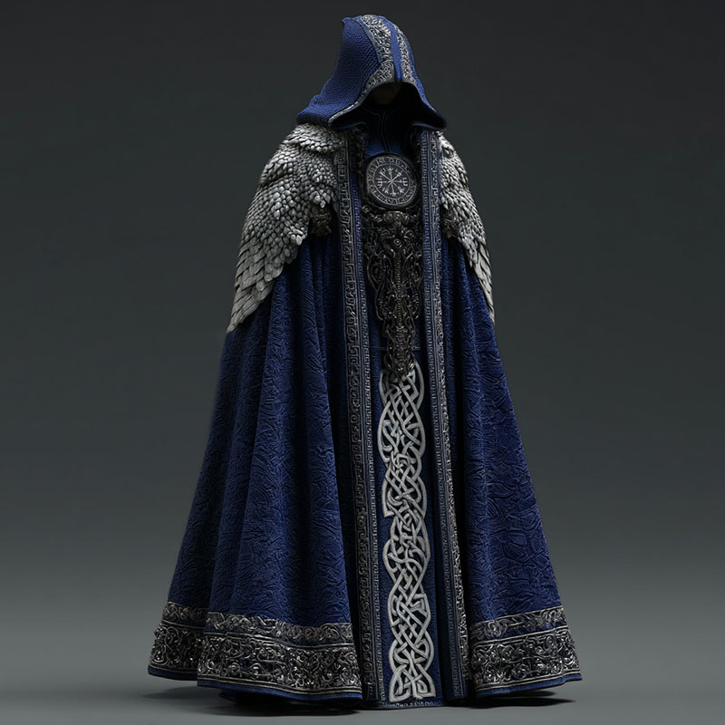 Men's Viking Celtic Knot Compass Embroidered Cape