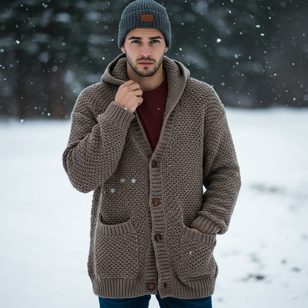 Vintage Fairman Island Jacquard Buttons Sweater Cardigan