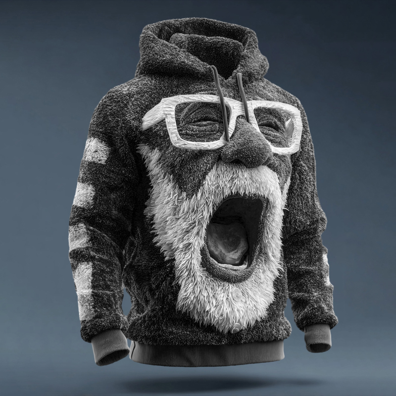 Ugly Christmas Sweater Funny Santa Claus Unisex Hooded Hoodie