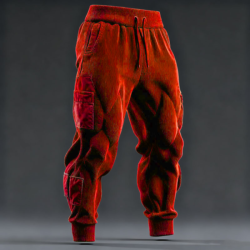 Muscle Line Art Men's Casual Sports Pants