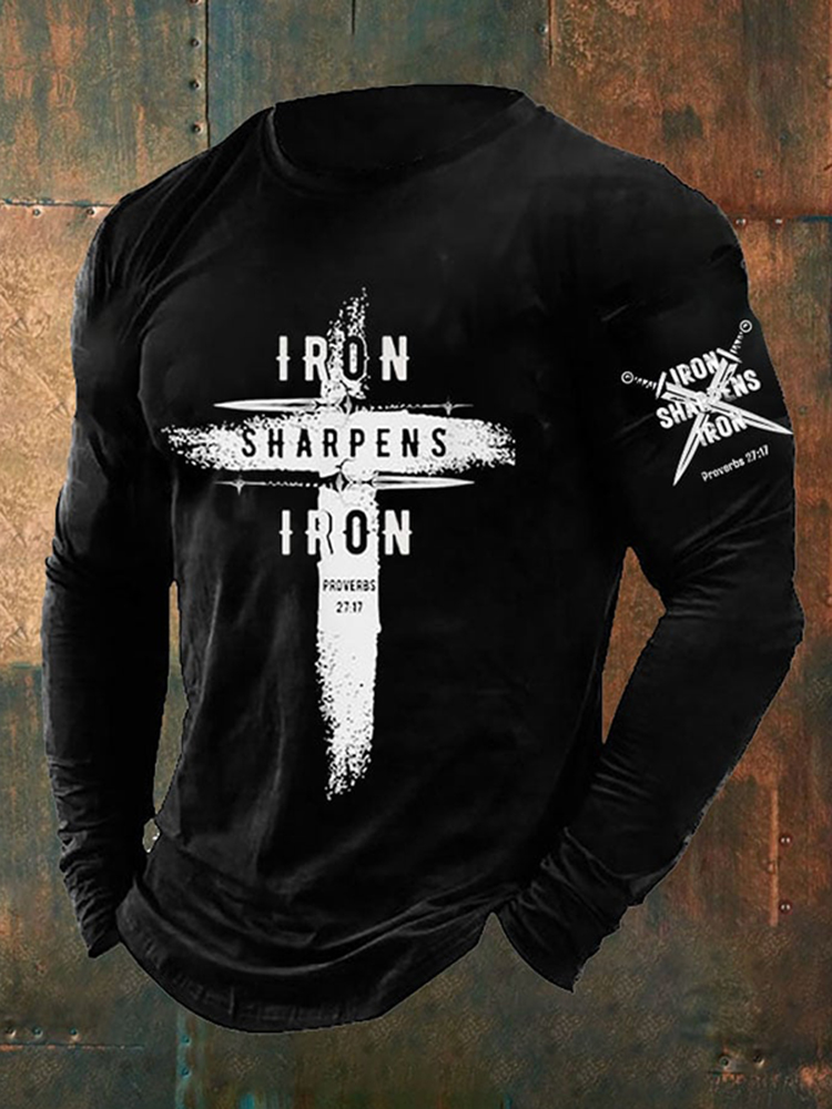 Men's Faith Print Long Sleeve Top