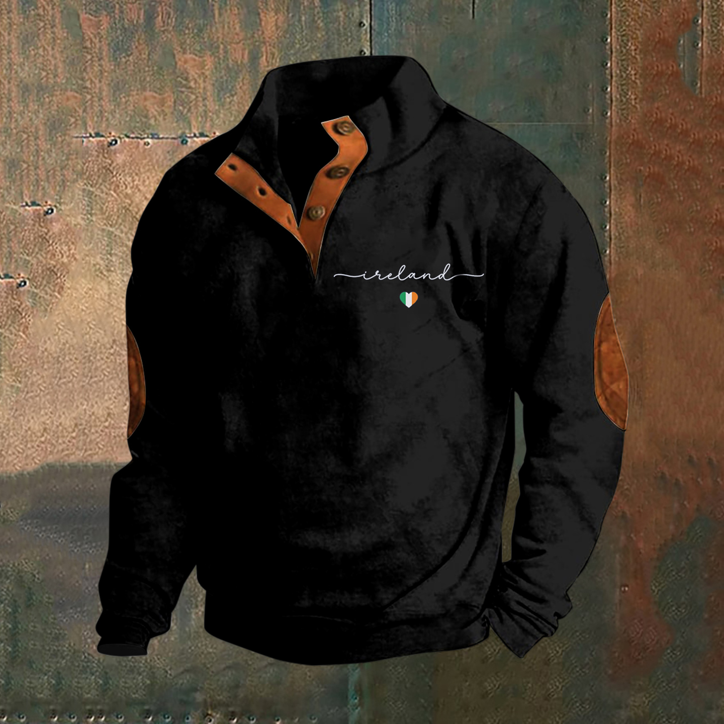 Ireland Art Graphic Print Casual Sweater