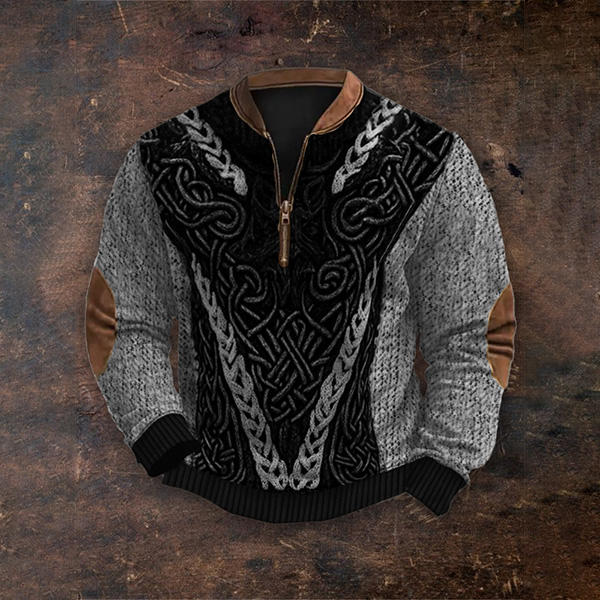 Men's Viking Wolf Inspired Celtic Chunky Cozy Sweatshirt